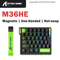 ATTACK SHARK M36HE Hall Effect Gaming Keypad 8000Hz 128K Scan 0.01mm RT Magnetic Switch RGB Wired One-Handed Keyboard