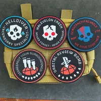 MALEVELIN CREEHK Skull Morale Badge Missile Embroidery Tactical Patch Military Outdoor Equipment Backpack Stickers