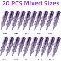 Explosion Purple One Piece Tattoo Needle Cutting Thread Fogging 20 Pieces Set Tattoo Pattern Embroidery Crescent Purple Needle