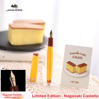 JINHAO 82 Fountain Pen Limited Edition Nagasaki Castella Color with Cake Pattern Pen Nib EF F School Office Supplies Stationery
