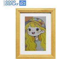 GooDisplay E6 7.3-inch Color E-Paper Frame Solid Wood Design Ultra-Long Standby 800x480, GDP073EW1 E Ink Photo Frame