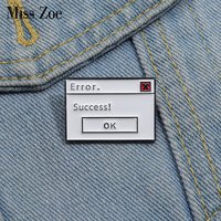 System Error Enamel Pins Custom Success is Ok Brooches Lapel Badges Funny Jewelry Gift for Kids Friends