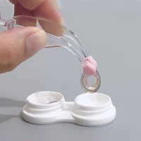 Soft Contact Lenses Remover and Insertion Tool Contact Tweezers and Soft Silicone Scoop for Girls with Long Nails Gift