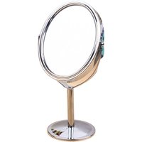 360° Rotatable Double Sided Vanity Mirror 1:2 Magnifying Iron-carbon Alloy Nordic Makeup Mirror High Definition Oval