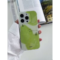 Korean Ins Green Pear Pattern Fashion Advanced Phone Case For iPhone 17 Air 16 15 14 13 12 11 Pro Max 15 16 Plus Anti-Drop Cover