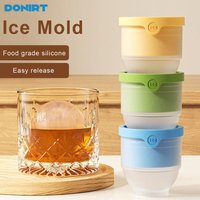 6cm Diameter Ice Ball Maker Round Silicone Ice Mold to Whiskey Cocktails Bourbon Sphere Ice Cube Tray Stackable Kitchen Bar Tool