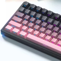Gradient Black Pink Side engraving Keycaps PBT Double Shot Keycap For Cherry MX Switch Gaming Mechanical Keyboard RGB Key Caps