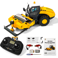 YG131 Mini Road Roller 1/50 Simulation Model RTR Electric RC Road Roller with Lighting and Sound System Remote Control Car Toy