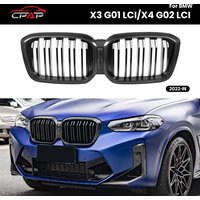 Real Carbon Fiber Front Grille Bumper Kidney Hood Racing Grills for BMW X3 G01 LCI X4 G02 LCI 2022-IN Double Slat