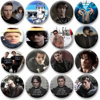 Hot TV Show Supernatural Button Badges Handmade Funny Round Brooch on Backpack Jacket Accessories Jewelry Pins Gifts for Friends