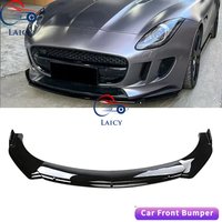 LAICY For Jaguar F-TYPE Car Front Body Bumper Lower Spolier Lip Chin Diffuser Splitter Air Dam Kit Protector Guard Covers Black