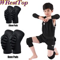 1Pair Thick Sponge Knee Pads Elbow Compression Sleeves Guard Collision Avoidance Sport Protective Kneepad for Kids Child Youth