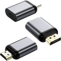 UGOURD USB C Female to HDMI/DP Male Adapter 4K@60Hz 2K@144Hz Type C to HDMI/DisplayPort Converter Thunderbolt 3/4/5 Compatible