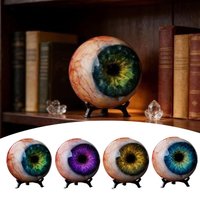 3D Hyper-Realistic Round Eyeball Decoration, Gothic Cat Pupil Eye Figurine with Stand Vintage Gothic Home Decor Desktop Ornament