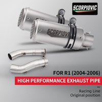 High Performance Full System Motorcycle Exhaust Mid Pipe Tail Muffler Set For YZF-R1 2004-2006 Direct Fit Modified Racing Parts