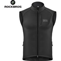 AliExpress ROCKBROS Winter Cycling Vest Windproof Thermal Warm Vest Outdoor Sports Autumn/Winter Sleeveless Vests With Pockets Bike Clothes