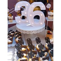 Father's Day Bla Gentleman's Dert Table Decoration Cake Topper 36th Birthday Par Decoration Accories ay Theme