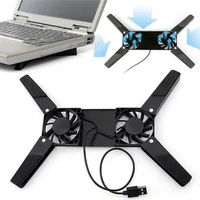 Laptop Cooling Pad Air-cooling Laptop Cooler USB Powered Cooling Dock Bracket 2 Fan for Notepad Universal 7 15" 1 Notebook Stand