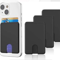 Silicone Phone Wallet Adhesive Card Holder Slim 3M Stick On Credit Card Pouch Push Up Slot Pocket For Back Of Smartphone ID Case