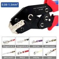 Ratcheting Crimping Plier for SM2.54/PH2/XH2.54/VH3.96/5557/5559/JST/Plug Spring Terminal Dupont Connectors Crimper Tool SN-68B