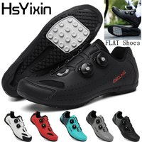AliExpress HsYixin MTB Lock-Free Cycling Shoes Flat Pedal Shoes Men Women's Indoor Boots Bicycle Training Shoes for, Rubber Soled Highway Cycling