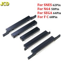 JCD 1PCS 64Pin 60Pin 62 Pin Card Slot For SFC SNES SNES FC Console 50 Pin Connector Game Cartridge Slot 2.54mm Interval For N64