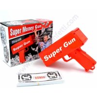 Gold Money Gun Toy Spray Dollar Bills Cash Rain Box Shot Banknote Party Fun
