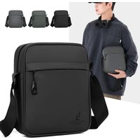 Unisex Lightweight Crossbody Bag – Solid Color Small Shoulder Sling with Phone Pocket for Everyday Carry