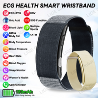 LIGE New Nursing Grade ECG+PPG Smart Bracelet Band Blood Lipid Uric Acid BMI Body Temperature Sports Fitness Health Smartwatch