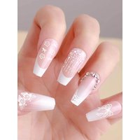 French Tip Nail Stamp Clear Silicone Nail Jelly Stamper with Scraper for Perfect French Manicure DIY Home Salon Nail Art Tools