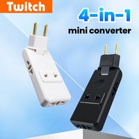 4 in 1 Eu Plug Adapter 4.8mm Power Adapter 180° Rotation Foldable CN USA to EU Europe Travel Adapter AC Socket Mini Converter