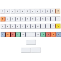 YMDK Colorful Theme Dye-Sub Top Print Blank XDA Keycap PBT for MX Switch 40% Keyboard Planck YMD40v2 Niu40 Corne Split46 Split36