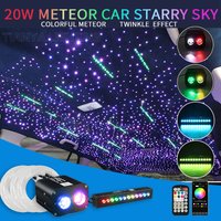 20W Twinkle Starry Sky Car Colourful Meteor Star Roof Led Fiber Optic Light Music SensingDouble Color Control