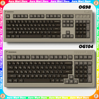 FL·ESPORTS OG104/OG98 Wireless Tri-mode Retro Mechanical Keyboard 12000mAh Gasket Hot Swap PC Esports Laptop Gaming Keyboards
