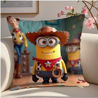 Kawaii M-Minionss Pillowcase Cushion Cover 45x45 Ornamental Pillows Christmas Decoration 2026 Personalized Gift Ornament