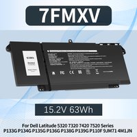 63Wh 7FMXV Laptop-Akku für Dell Latitude 5320 7320 7420 7520 P133G P134G P135G P136G P138G P139G P110F 9JM71 4M1JN 1PP63