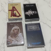 Billie Eilish Complete Album Collection Cassette Tapes Retro Vintage Analog Audio Pop Music Collectible for Fans Home Art Decor