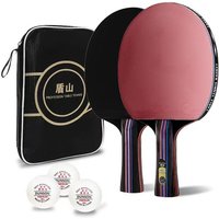 dunson 12-Star Carbon Table Tennis Racket Set, Professional Grade for Competitions, Official Adult Rackets, Double Options