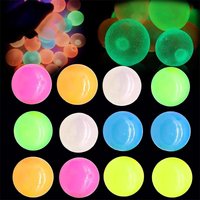 Glow-in-the-Dark Sticky Ceiling Balls 5/10Pcs Sticky Glows Balls Fidget Toys Stress Relief Sensory Toys Wall & Ceiling DecorHot