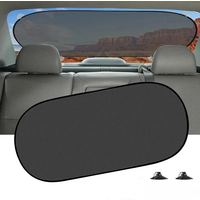 Car Sun Shade UV Protection Folding Auto Rear Window Sunshade 100x50cm Universal Mesh Back Window Visor with Suction Cups