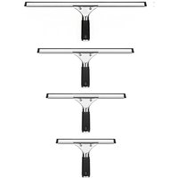 6/10/14/18-Inch Stainless Steel Handheld Squeegee for Bathroom Glass Window Car Cleaning Home Household Silicone Head Scrubber