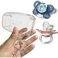 2pc/Box Baby Pacifier with Cover Flower-design Printed Soother with Thumb Nipple,Perfect Baby Shower Gift for Boy Girl