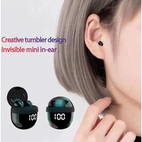 Mini Invisible Sleep Wireless Earbuds BT 5.3 Headphones Digital Display Charging Case Ultra Comfortable for Side Sleepers Wear