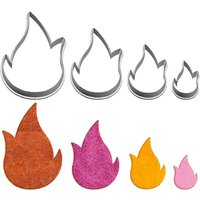 Plastics Mould,Four Specifications Cartoon Nature and Life,Flame,Cake Fondant Tool,Cookie Sushi and Fruit Cutters