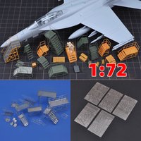 1/72 PE Aircraft Scale Model Kit Maintenance Ladders Climbing Ladder Cart Folding Ladder Scaffolding Sand Table Diorama Models