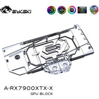 Bykski A-RX7900XTX-X Water Block for PowerColor AMD Radeon RX 7900 XTX Hellhound / Reference Edition GPU Card / Cooler Radiator