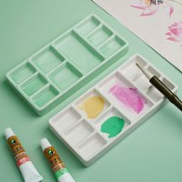 Ceramic Multi-Compartment Palette Chinese ink, watercolour, oil and gouache paint palettes Multi-purpose porcelain plate