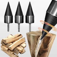 Foret à bois séparateur de bois de chauffage ensemble de tiges rondes/exagonales/carrées alésoir à cône de bois poinçon pilote foret étagé pour perceuse électrique