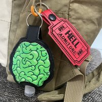 A ticket to Hell highway to Hell funny keychain keyfob luggage tag gift gothic keyring 666 mark of the beast travel accessory