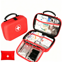 210pcs Home OfficeP First Aid Kit Portable Emergency Bag, Red Survival Carry-On for Outdoor Activities, Camping, Hunting, Hiking
